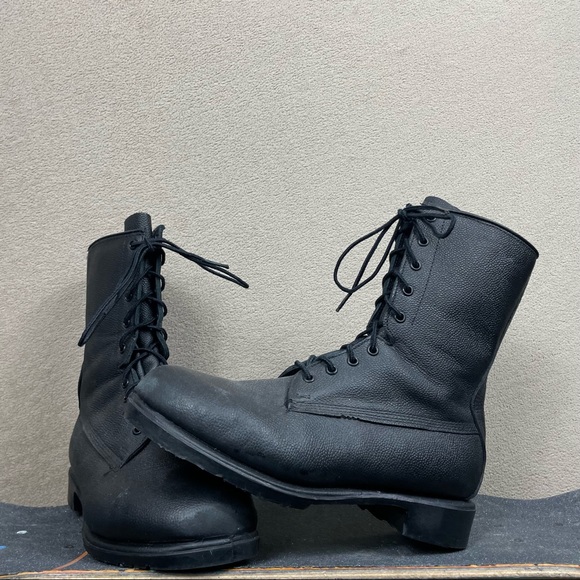 Vintage 1990’s Army Combat Boots Authentic Leather - Picture 1 of 6
